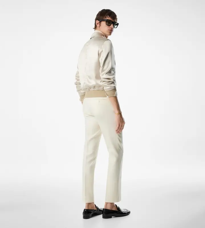 SILK SATIN REVERSIBLE BLOUSON CHAMPAGNE online